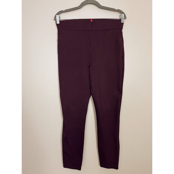 SPANX Ponte Perfect Leggings Pants Burgandy Size Large - Picture 1 of 8